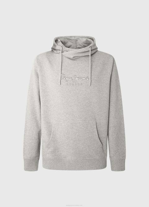 muškarci sivi lapor džemper s logotipom visoke gustoće Pepe Jeans JZ8H904
