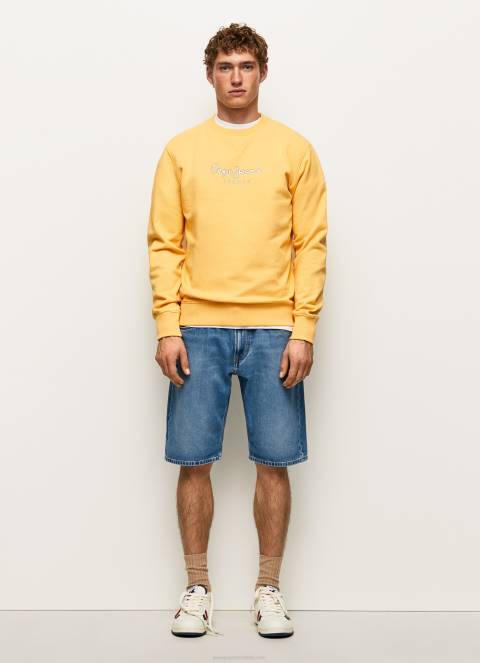 muškarci sjaj pamučni džemper s otisnutim logotipom Pepe Jeans JZ8H888