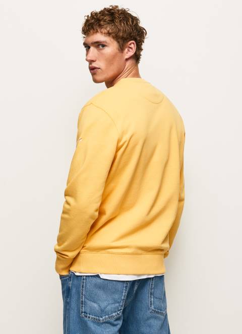 muškarci sjaj pamučni džemper s otisnutim logotipom Pepe Jeans JZ8H888