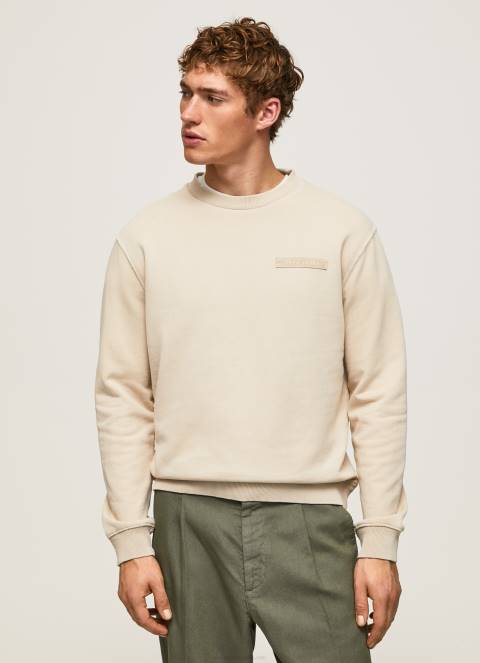 muškarci slad pamučni džemper ispran kiselinom Pepe Jeans JZ8H886