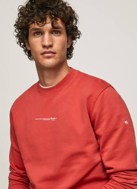 muškarci studio crvena pamučna majica s printom logotipa Pepe Jeans JZ8H906