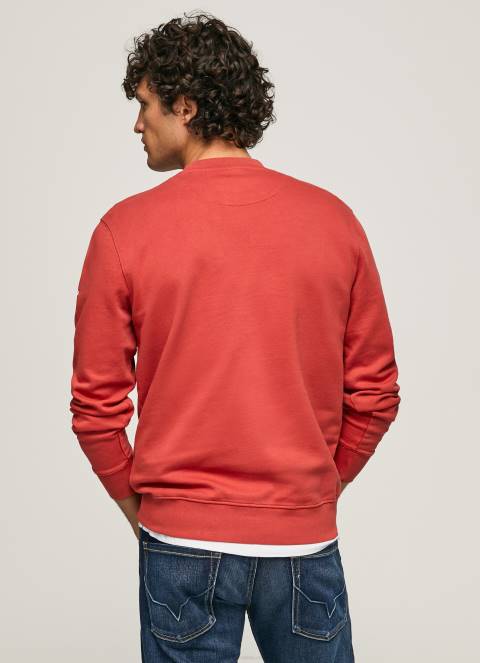 muškarci studio crvena pamučna majica s printom logotipa Pepe Jeans JZ8H906