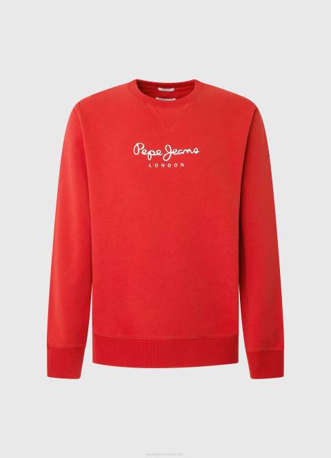 muškarci studio crvena pamučni džemper s otisnutim logotipom Pepe Jeans JZ8H890