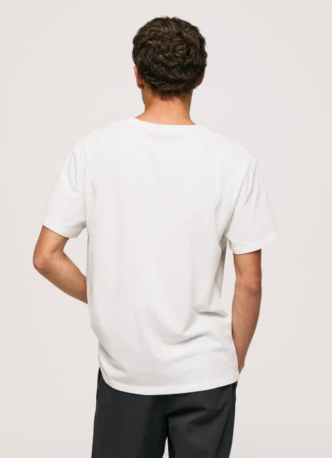 muškarci bijela majica s printom fotografija Pepe Jeans JZ8H958