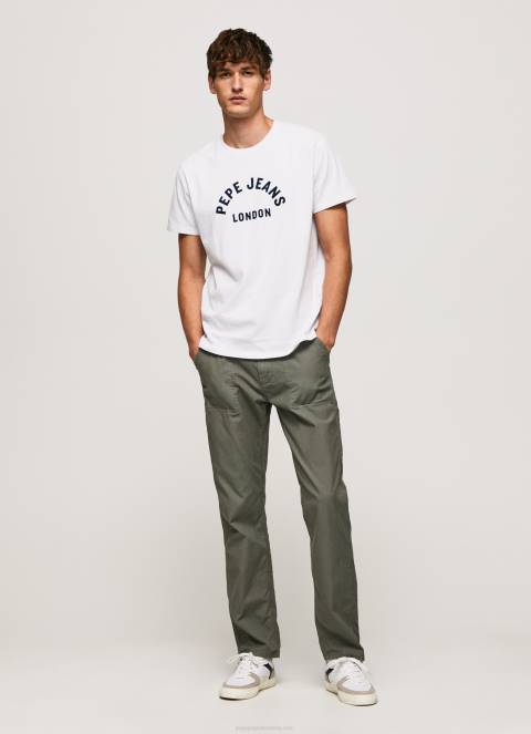 muškarci bijela majica s printom logotipa Pepe Jeans JZ8H982