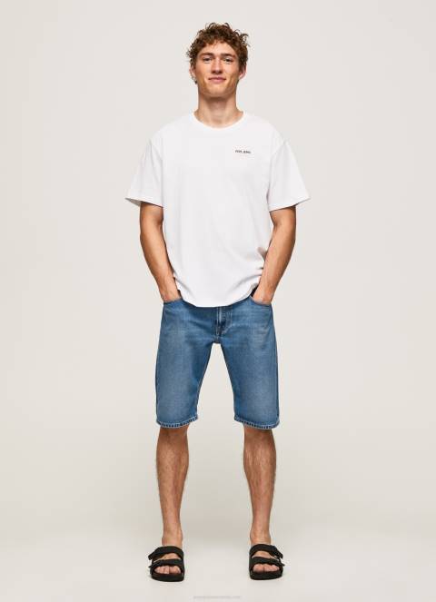 muškarci bijela majica s printom logotipa Pepe Jeans JZ8H997