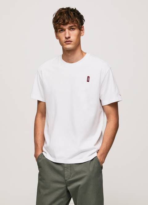 muškarci bijela majica telefonske govornice Pepe Jeans JZ8H984