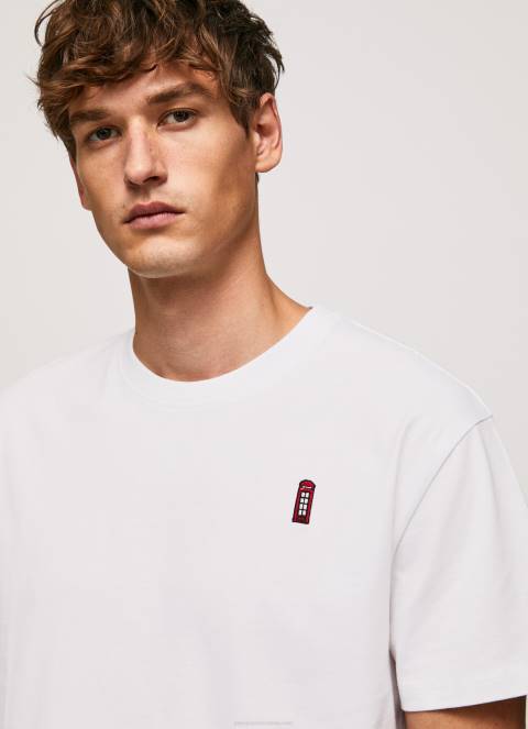 muškarci bijela majica telefonske govornice Pepe Jeans JZ8H984