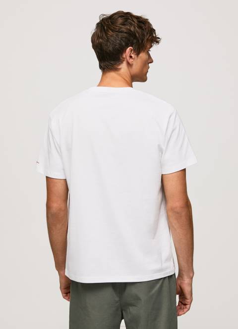 muškarci bijela majica telefonske govornice Pepe Jeans JZ8H984