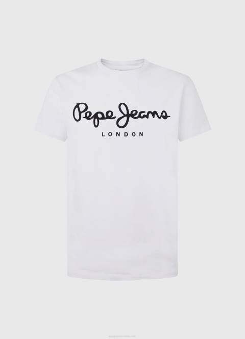 muškarci bijela pamučna majica kratkih rukava Pepe Jeans JZ8H1002