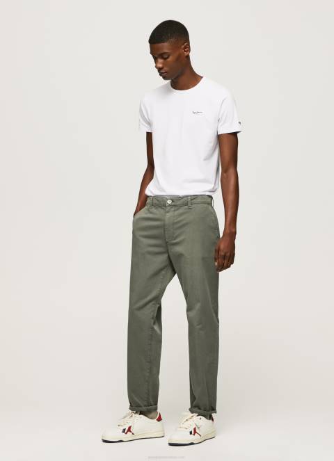 muškarci bijela pamučna majica s otisnutim logotipom Pepe Jeans JZ8H1011