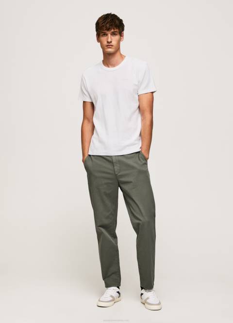 muškarci bijela vafel pletena pamučna majica Pepe Jeans JZ8H960