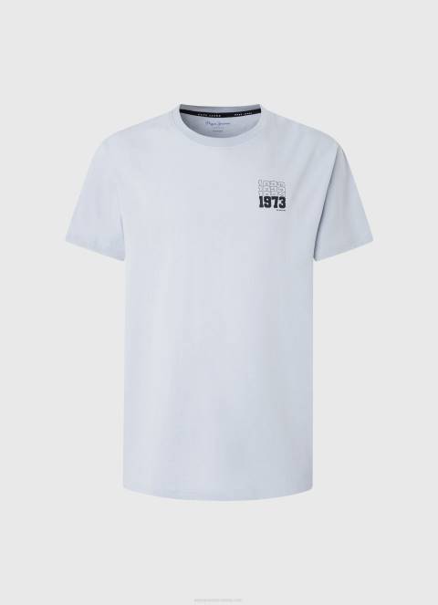 muškarci bjelilo plavo Pamučna majica s logotipom iz 1973 Pepe Jeans JZ8H924