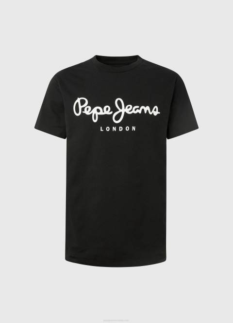 muškarci crno pamučna majica kratkih rukava Pepe Jeans JZ8H1003