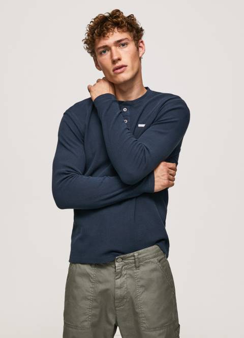 muškarci dulwich vafel pletena pamučna majica Pepe Jeans JZ8H923