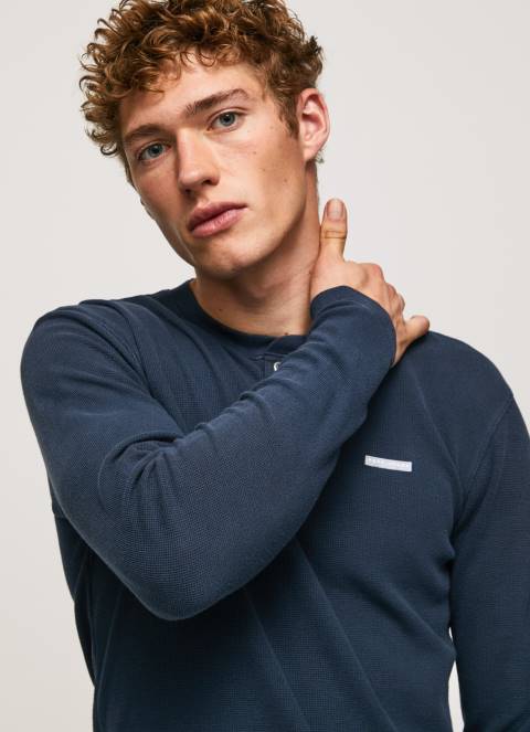 muškarci dulwich vafel pletena pamučna majica Pepe Jeans JZ8H923