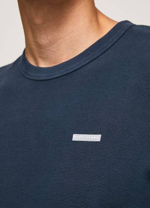 muškarci dulwich vafel pletena pamučna majica Pepe Jeans JZ8H959