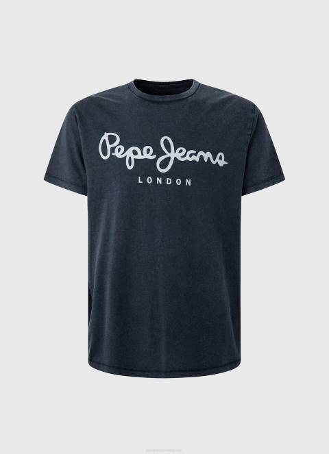 muškarci indigo majica s otisnutim logotipom essentialenim n Pepe Jeans JZ8H1015