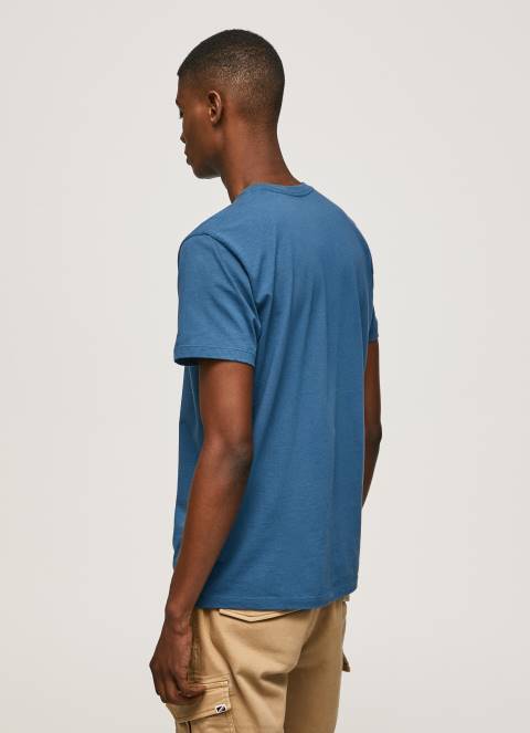 muškarci jarman pamučna majica s otisnutim logotipom Pepe Jeans JZ8H934