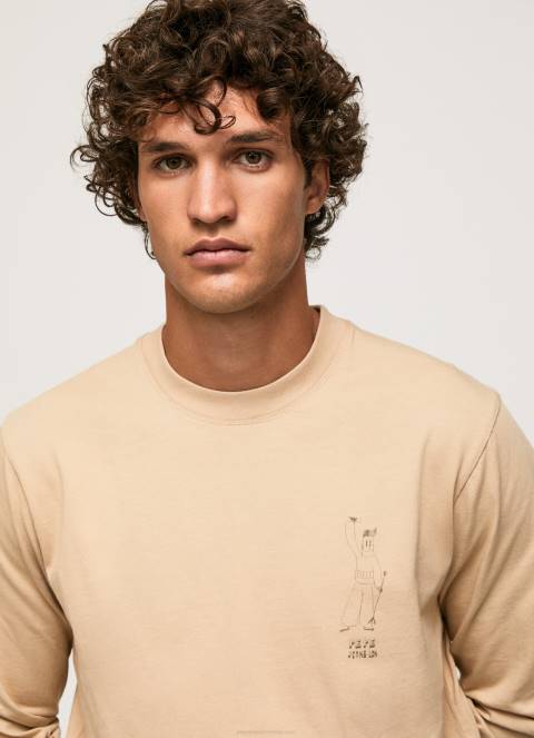 muškarci kamen pamučna majica dugih rukava Pepe Jeans JZ8H913