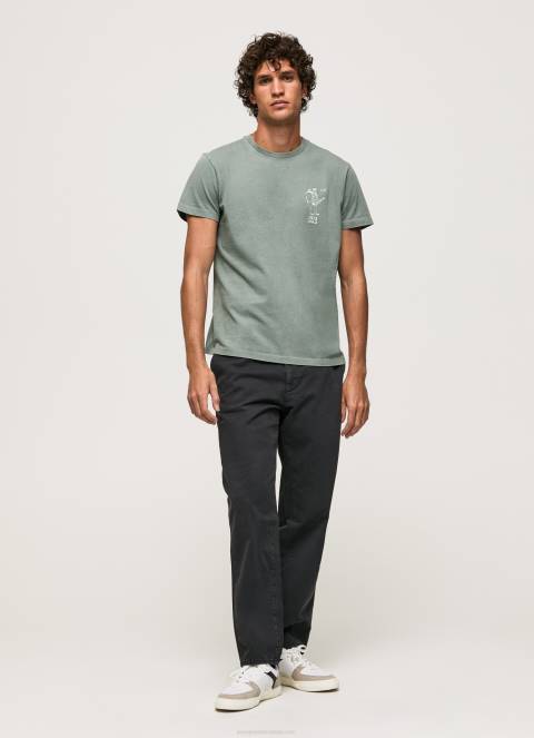 muškarci lijevanje isprana i ofarbana pamučna majica Pepe Jeans JZ8H925