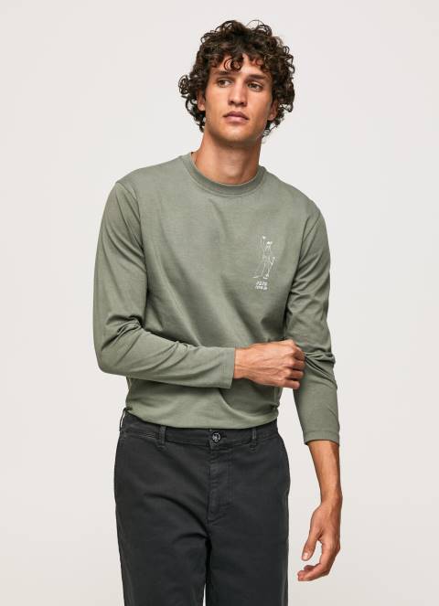 muškarci lijevanje pamučna majica dugih rukava Pepe Jeans JZ8H916