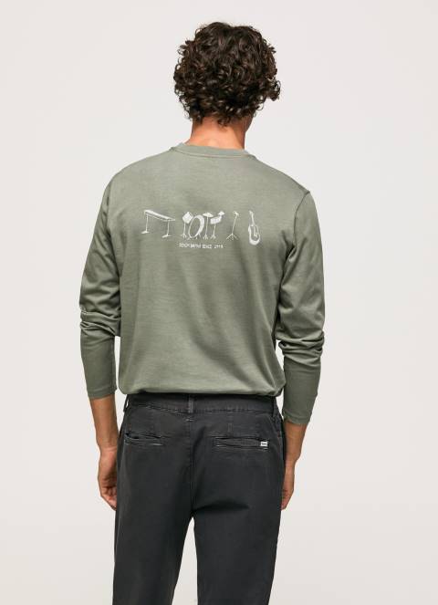 muškarci lijevanje pamučna majica dugih rukava Pepe Jeans JZ8H916