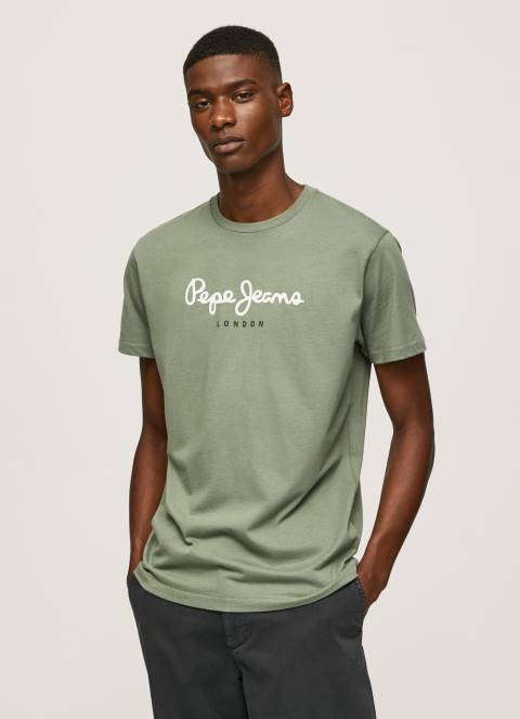 muškarci lijevanje pamučna majica s otisnutim logotipom Pepe Jeans JZ8H920