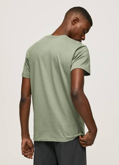 muškarci lijevanje pamučna majica s otisnutim logotipom Pepe Jeans JZ8H920