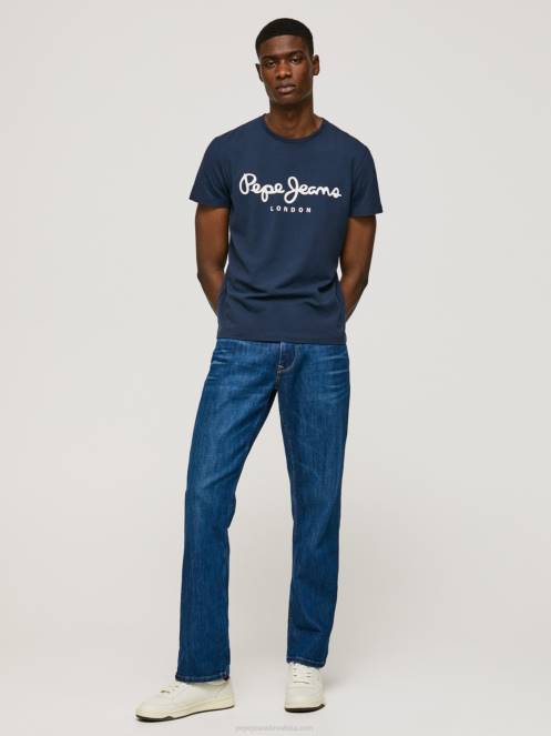 muškarci mornarica pamučna majica kratkih rukava Pepe Jeans JZ8H1005