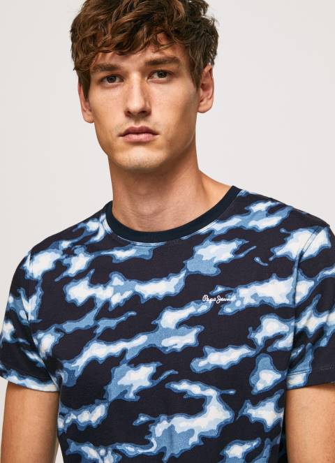 muškarci ozzy majica s kamuflažnim printom Pepe Jeans JZ8H922