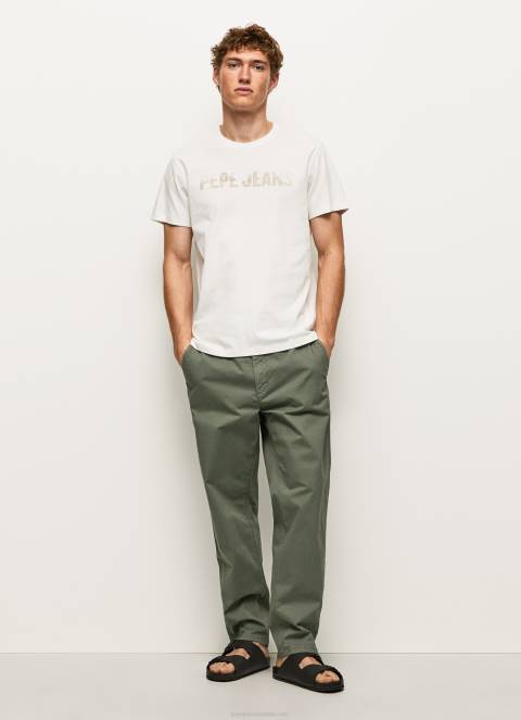 muškarci prljavo bijelo majica s printom logotipa Pepe Jeans JZ8H961