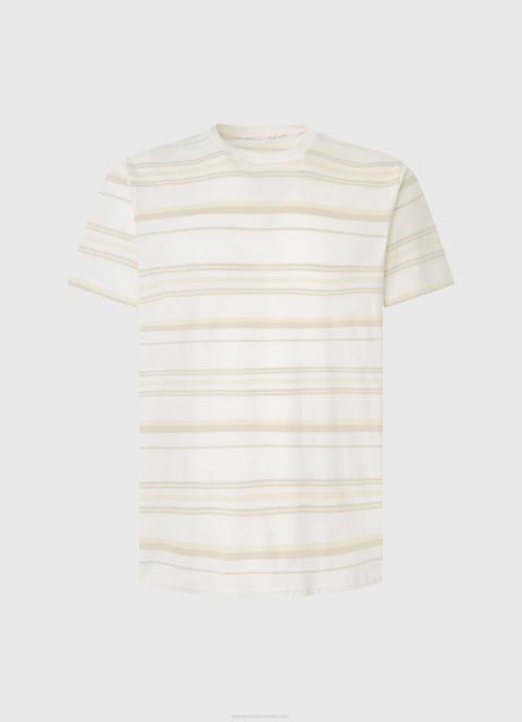 muškarci prljavo bijelo majica s prugastim printom Pepe Jeans JZ8H994