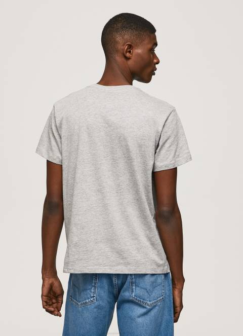 muškarci sivi lapor logotip zastave i majica s vijorećom zastavom Pepe Jeans JZ8H936
