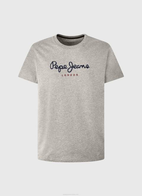 muškarci sivi lapor pamučna majica s otisnutim logotipom Pepe Jeans JZ8H1001