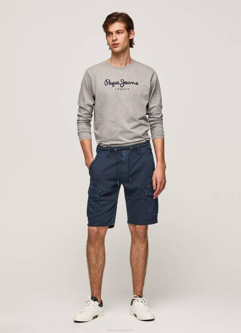 muškarci sivi lapor pamučna majica s otisnutim logotipom Pepe Jeans JZ8H1017