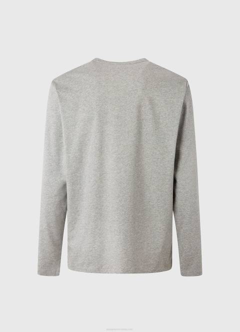 muškarci sivi lapor pamučna majica s otisnutim logotipom Pepe Jeans JZ8H1017