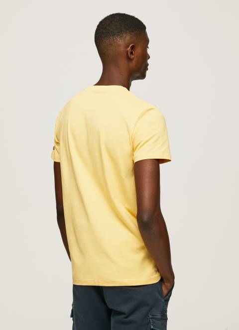 muškarci sjaj pamučna majica s otisnutim logotipom Pepe Jeans JZ8H943