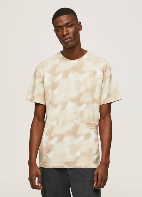 muškarci slad majica s kamuflažnim printom Pepe Jeans JZ8H963