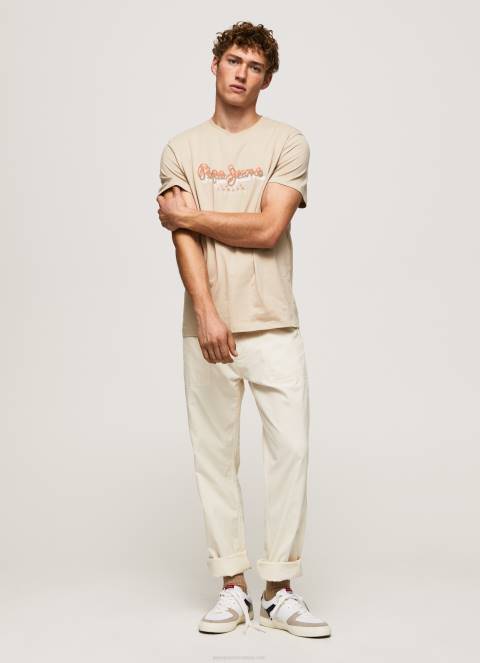 muškarci slad majica s printom logotipa Pepe Jeans JZ8H993