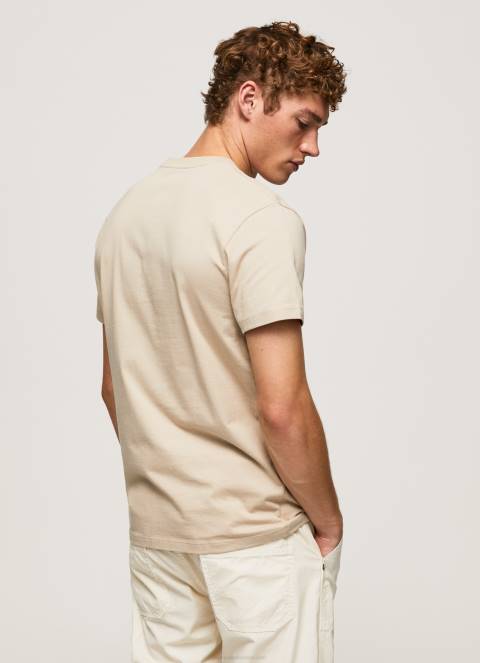 muškarci slad majica s printom logotipa Pepe Jeans JZ8H993