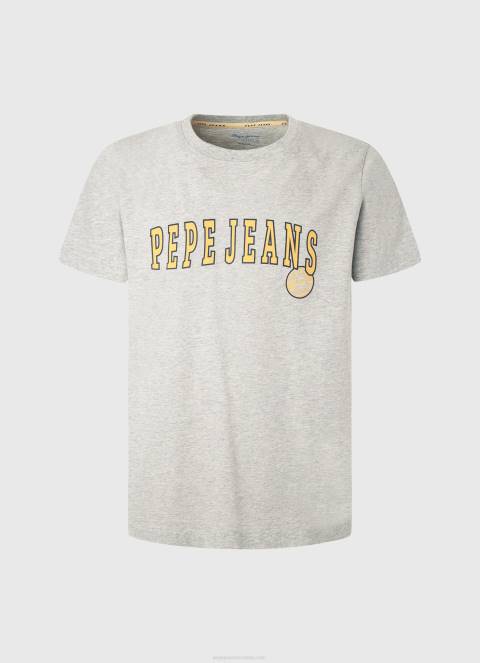 muškarci svijetlosivi lapor majica s printom logotipa Pepe Jeans JZ8H971