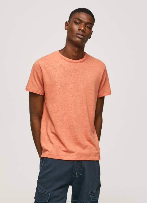 muškarci tikvica naranča obična pamučna majica Pepe Jeans JZ8H995
