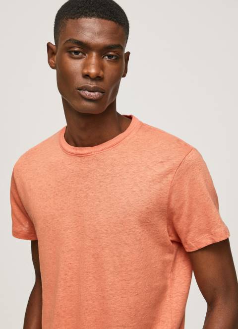 muškarci tikvica naranča obična pamučna majica Pepe Jeans JZ8H995