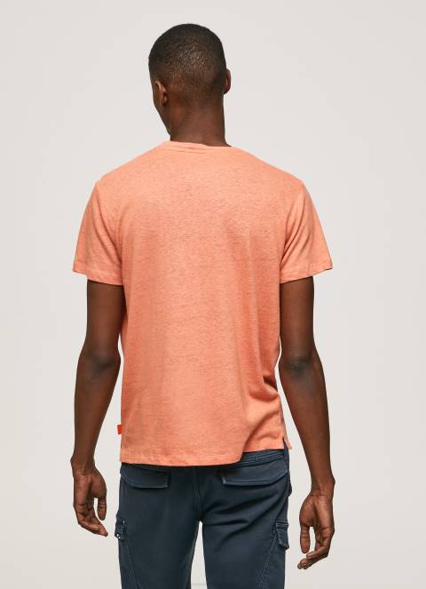 muškarci tikvica naranča obična pamučna majica Pepe Jeans JZ8H995