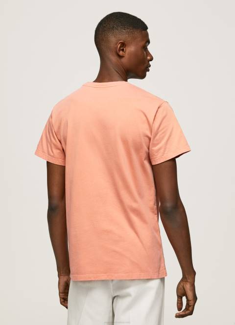 muškarci tikvica naranča pamučna majica s otisnutim logotipom Pepe Jeans JZ8H944
