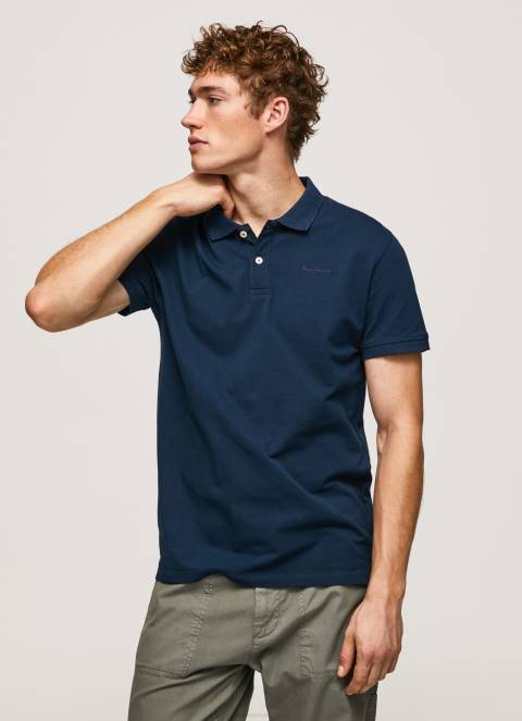 muškarci mornarica majica s logom Pepe Jeans JZ8H1078