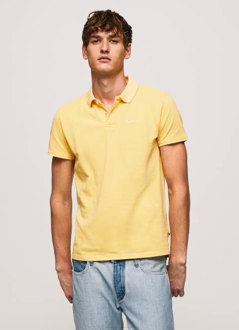 muškarci sjaj pike polo majica s izvezenim logotipom Pepe Jeans JZ8H1081