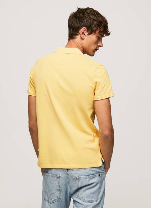 muškarci sjaj pike polo majica s izvezenim logotipom Pepe Jeans JZ8H1081