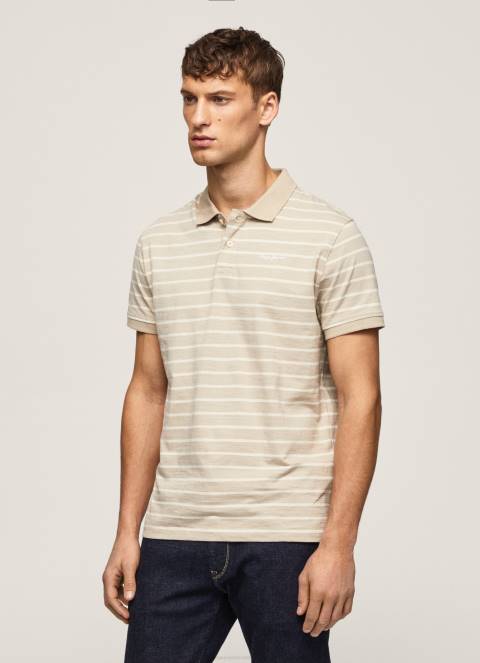 muškarci slad polo majica s prugastim printom Pepe Jeans JZ8H1093